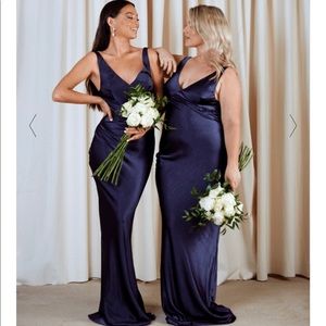 NWT - Pretty Lavish - PIPER MAXI DRESS NAVY US 6